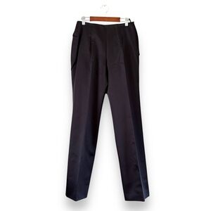 Vintage Claude Montana Paris Purple Wool Silk Blend Straight Leg Pants Size 42